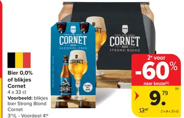 Aanbieding: Bier 0,0% of blikjes Cornet