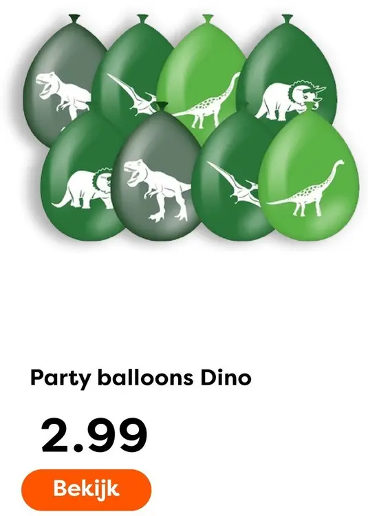 Aanbieding: Party balloons Dino