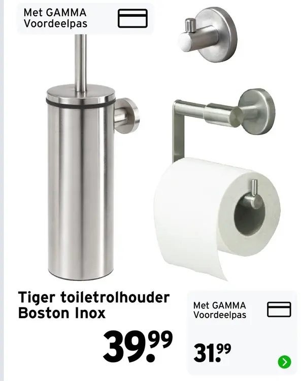 Aanbieding: Toiilethouder Boston Inox