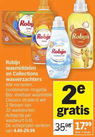 Promotie: Robijn wasmiddelen en Collections wasverzacht