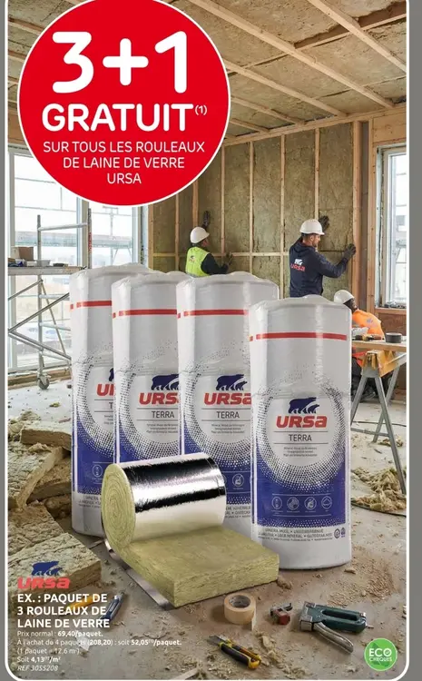 Offre: Rouleaux de laine de verre