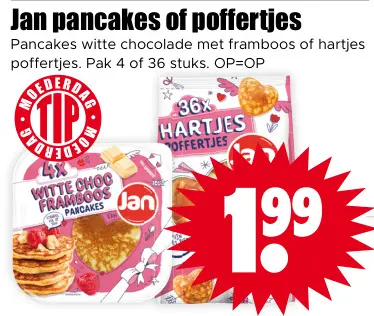 Aanbieding: Pancakes of poffertjes