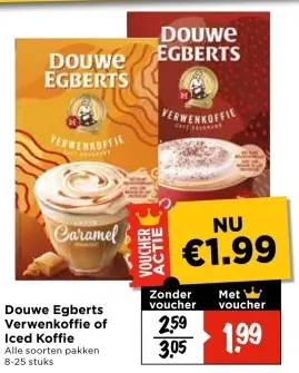 Aanbieding: Douwe Egberts Verwenkoffie of Iced Koffie