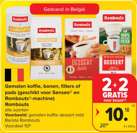 Promotie: Gemalen koffie, bonen, filters of pads (gesch