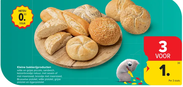 Promotie: Kleine bakkerijproducten