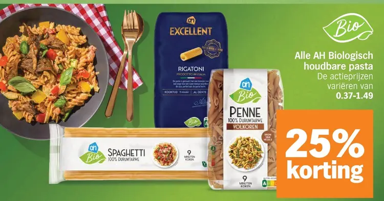 Aanbieding: Biologisch houdbare pasta
