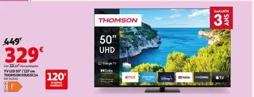 Aanbieding: TV LED 50" / 127 cm THOMSON 50UG5C14