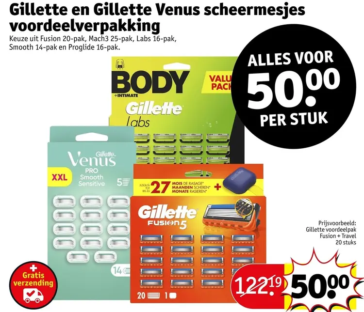 Aanbieding: Scheermesjes voordeelverpakking
