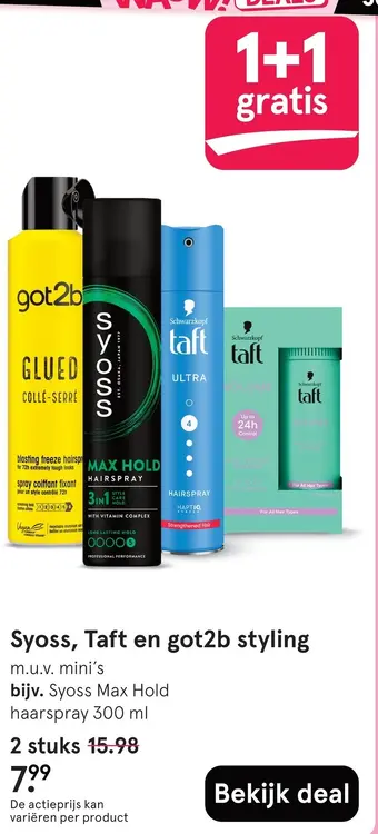 Aanbieding: Syoss, Taft en got2b styling