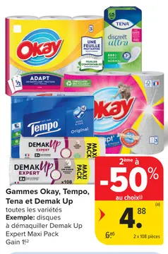 Offre: Gammes Okay, Tempo, Tena et Demak Up