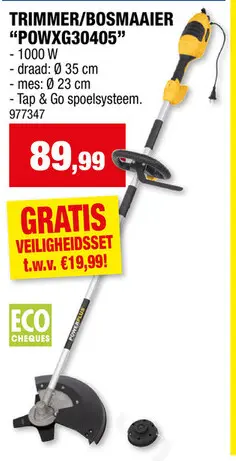 Promotie: Powerplus POWXG30405 2-in-1 elektrische bosmaaier/trimmer 1000W
