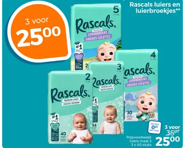 Aanbieding: Rascals luiers en luierbroekjes