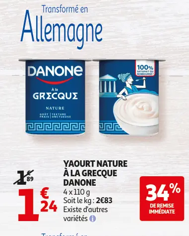 Aanbieding: Yaourt nature à la grecque