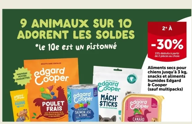 Offre: Aliments secs pour chiens jusqu'à 3 kg, snacks et aliments humides Edgard & Cooper