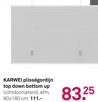 Aanbieding: Karwei plisségordijn top down bottom up