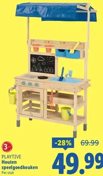 Aanbieding: PLAYTIVE Houten speelgoedkeuken