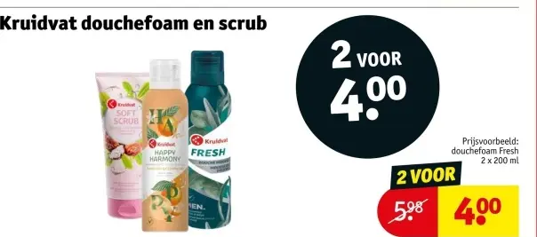 Aanbieding: douchefoam en scrub