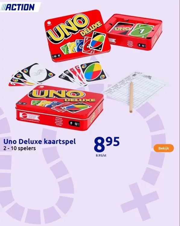 Aanbieding: Uno Deluxe kaartspel