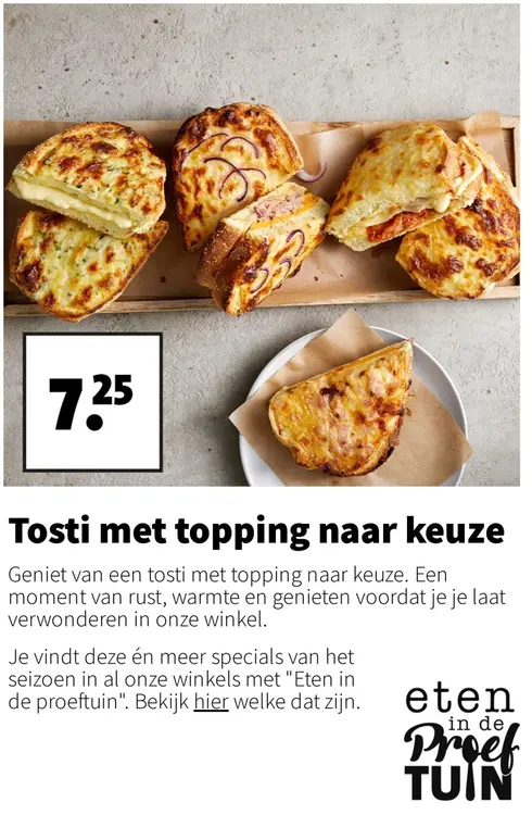 Aanbieding: Tosti met topping naar keuze