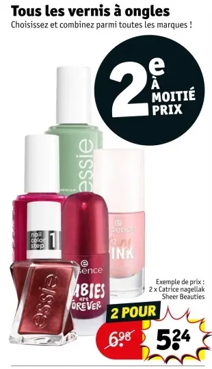 Offre: Tous les vernis à ongles