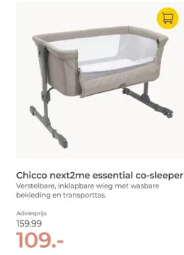 Aanbieding: Chicco next2me essential co-sleeper
