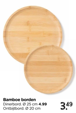 Aanbieding: Bamboe borden Dinerbord Ontbijtbord
