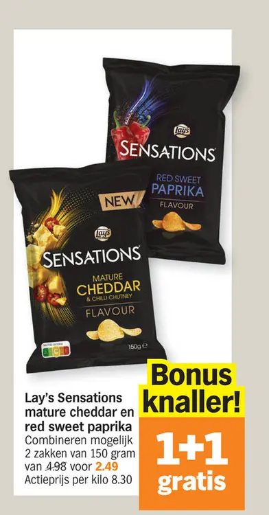 Promotie: Sensations mature cheddar en red sweet paprika