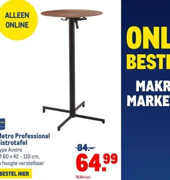Aanbieding: Metro Professional bistrotafel