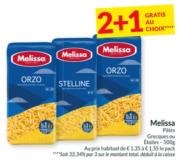 Offre: Melissa pâtes