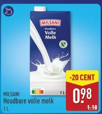 Aanbieding: Houdbare volle melk