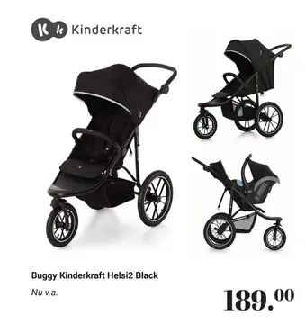 Aanbieding: Buggy Kinderkraft Helsi2 Black