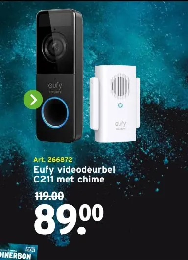 Aanbieding: Eufy videodeurbel C211 met chime