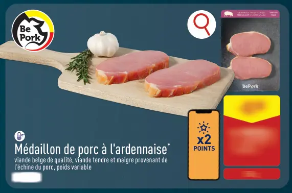 Offre: Médaillon de porc à l'ardennaise