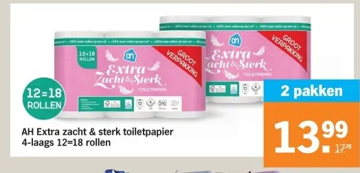 Aanbieding: Extra zacht & sterk toiletpapier