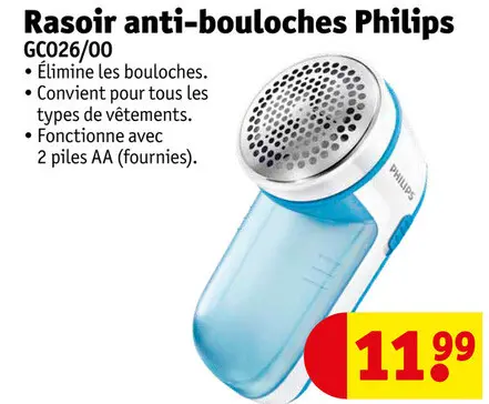 Offre: Rasoir anti-bouloches