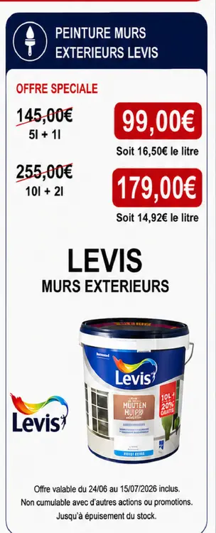 Offre: Peinture murs exterieurs