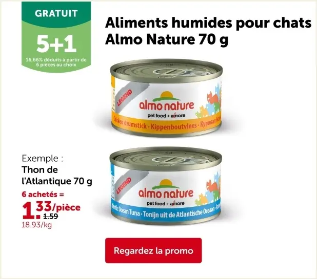 Offre: Aliments humides pour chats