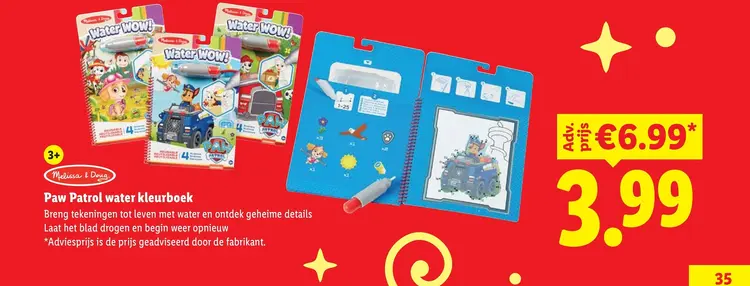 Aanbieding: Paw Patrol water kleurboek