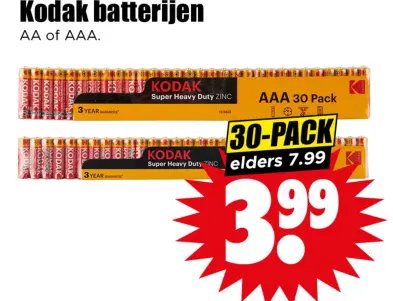 Aanbieding: Kodak batterijen