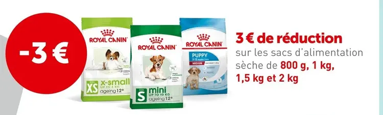 Offre: Royal Canin sacs d'alimentation sèche