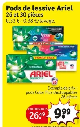 Offre: Pods de lessive