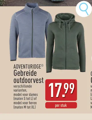 Promotie: Gebreide outdoorvest