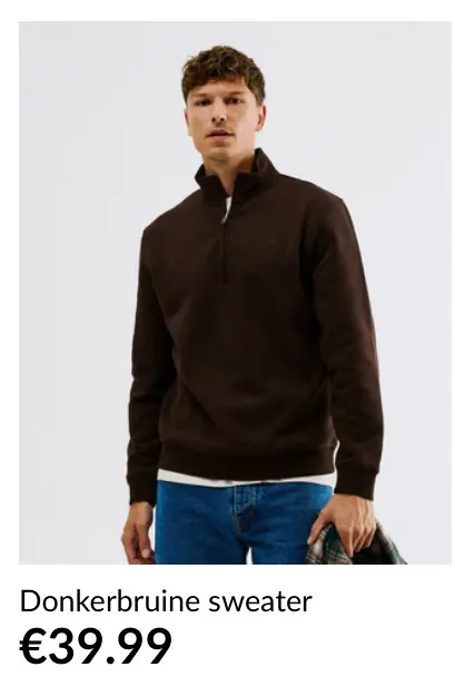 Promotie: Donkerbruine sweater