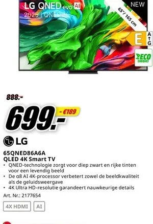 Promotie: 65QNED86A6A QLED 4K Smart TV