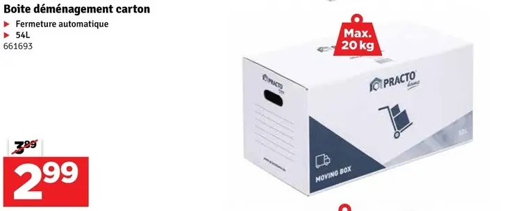 Offre: Boite déménagement carton