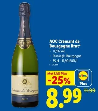 Promotie: AOC Crémant de Bourgogne Brut