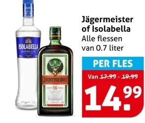 Aanbieding: Jägermeister of Isolabella
