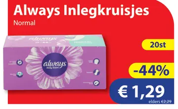 Aanbieding: Always Inlegkruisjes