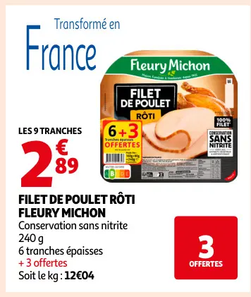 Offre: Filet de poulet rôti