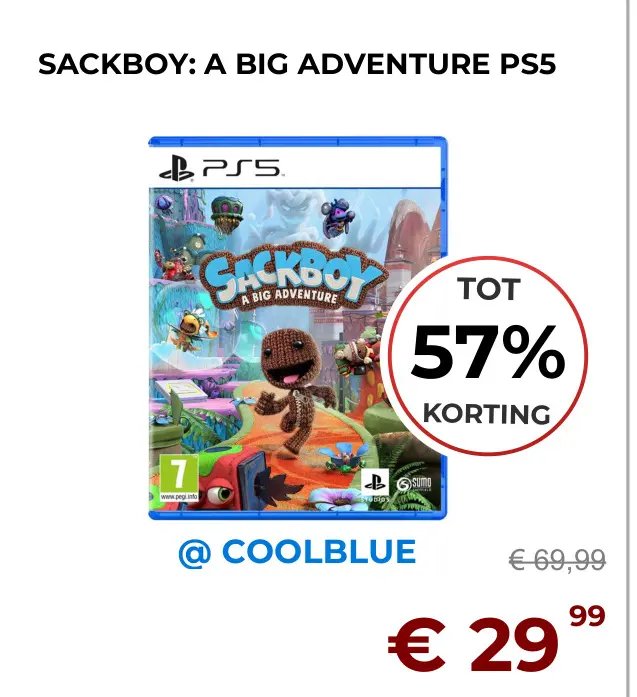 Aanbieding: Sackboy: a big adventure ps5